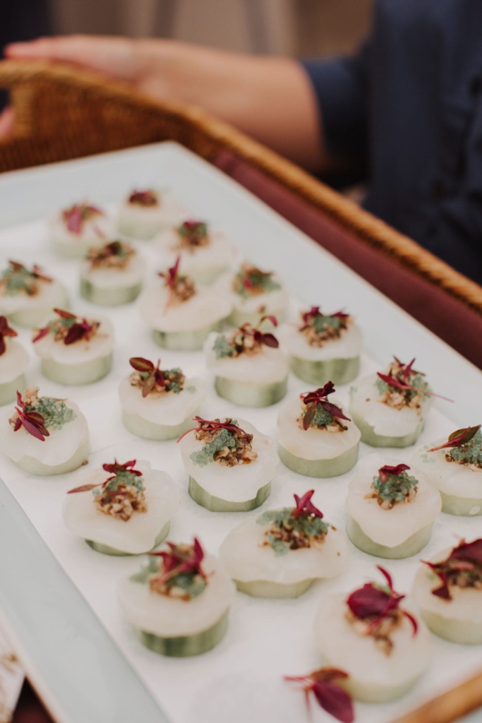 Canapes, the most delicious kind. The Bathers' Pavilion ready to wow wedding guests. Image I Love Wednesdays.