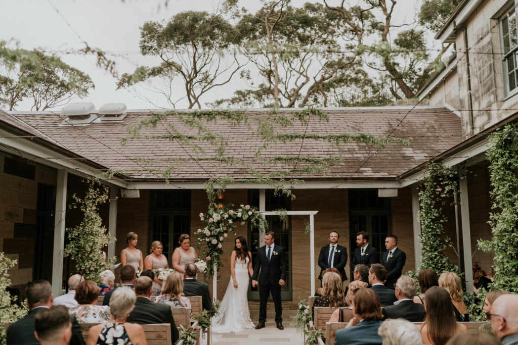 Tamiko and Daniel get married at Gunners Barracks in Mosman. Image James Day.