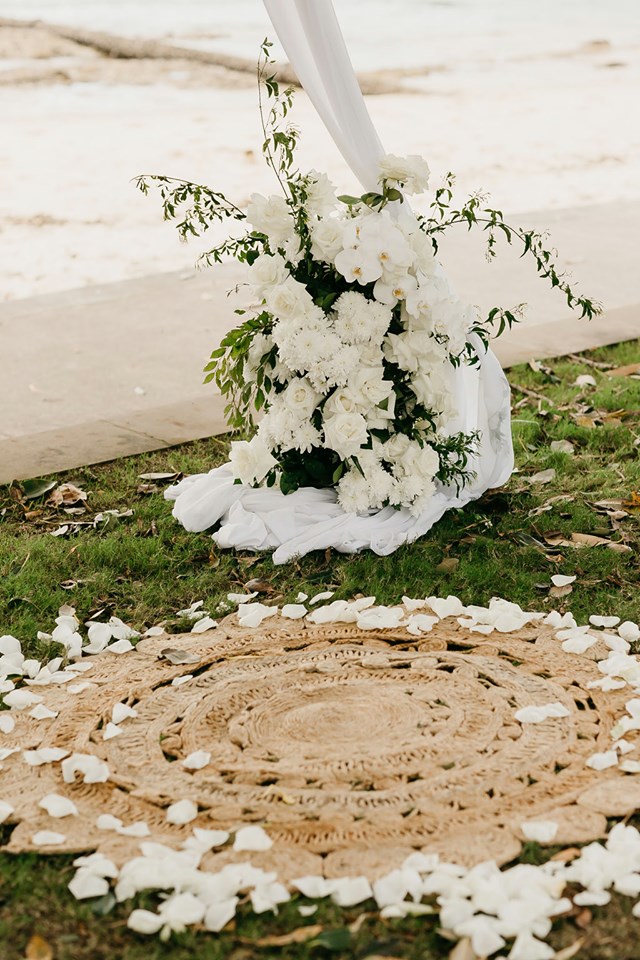 Seagrass Rug Wedding Ceremony