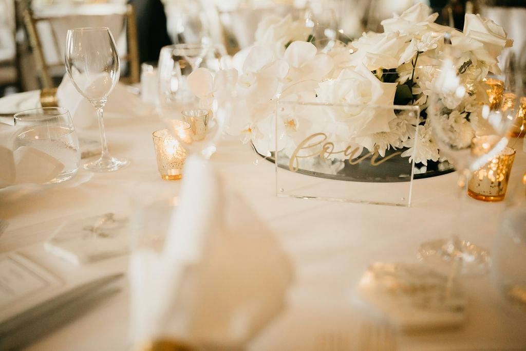 Wedding reception table scape