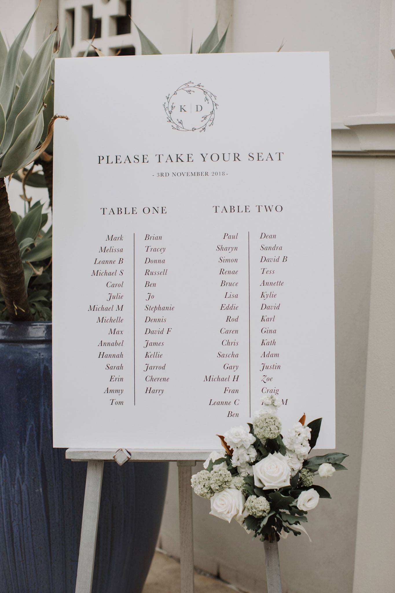 Seating Chart Wedding