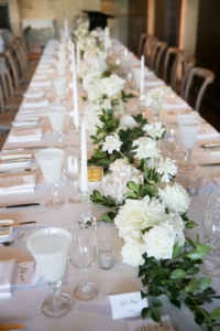Wedding flowers table centrepiece