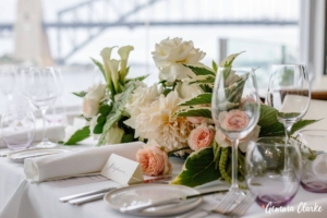 Wedding Table Flowers at Sails