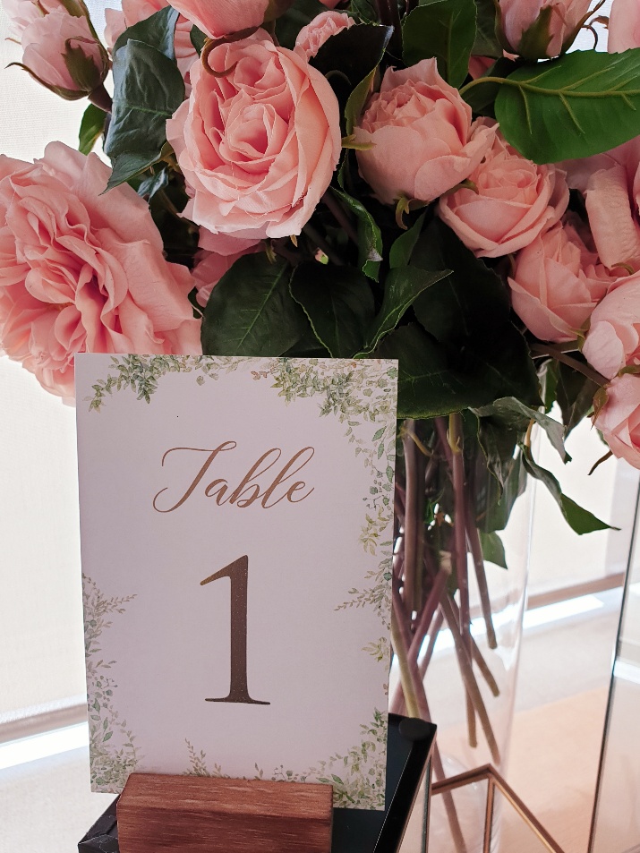 Table Numbers Wooden Stand