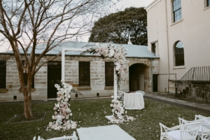 The courtyard of The Mint Sydney, Wedding Ceremony
