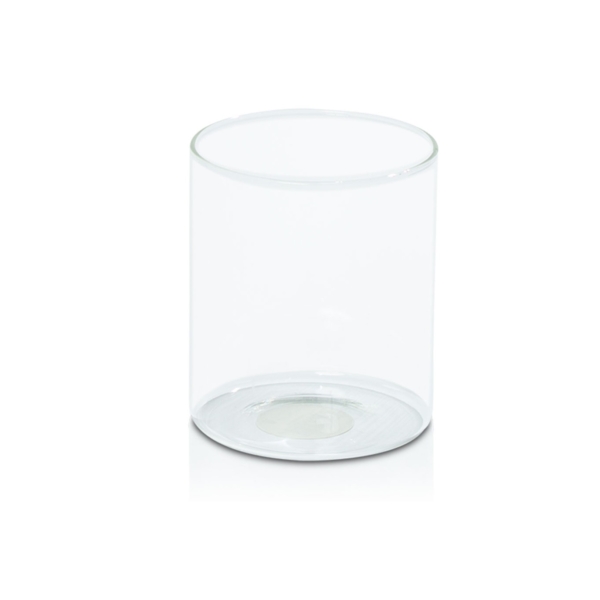 small glass candle holder