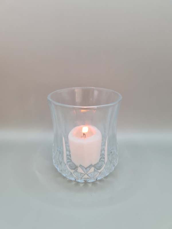 Cut Glass Round Votive Candle Hire