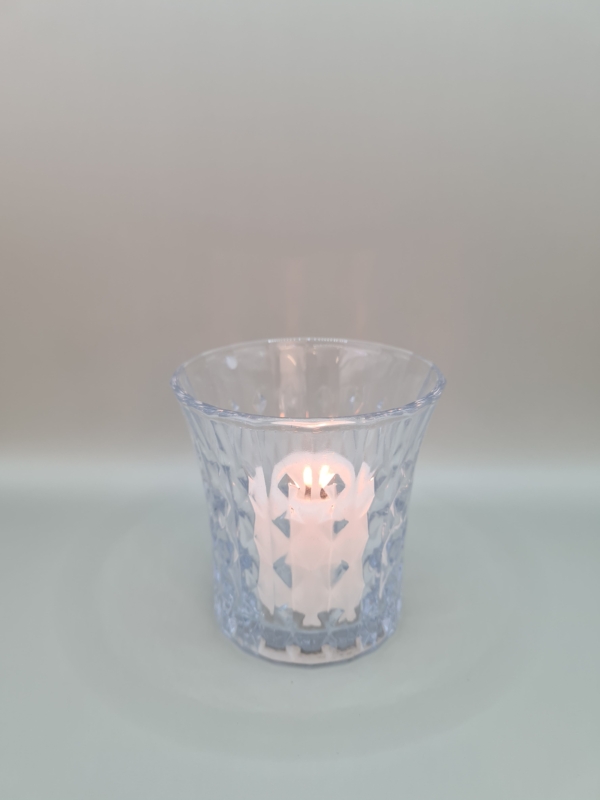 Fluted Cut Glass Votive Candle-min