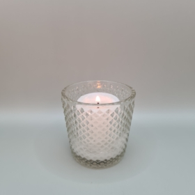 Hob Nob Glass Votive Candle Hire