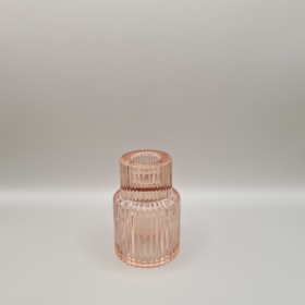 Blush Round Oxford Taper Candle Hire for Weddings
