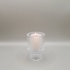 Clear Glass Oxford Votive Candle Hire for Weddings