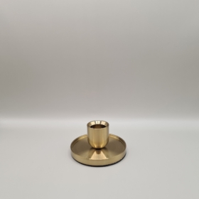 Large Gold Taper Holder with Base Candle Hire for Weddings