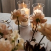 Set of 3 Pillar Candles in Cylinder Holders for Hire