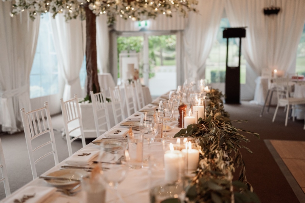 Head Bridal Table at Parklands Wedding Marquee