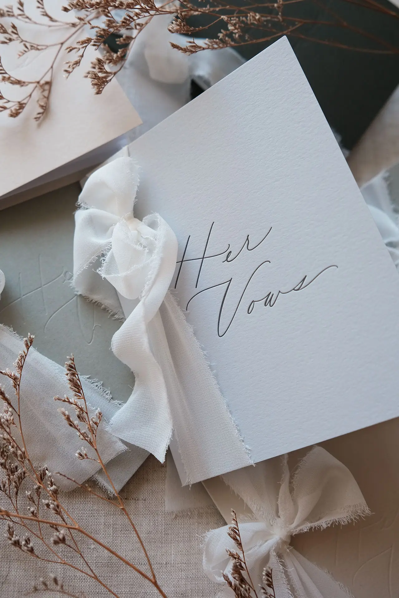 Her Vow Book Letterpress Set