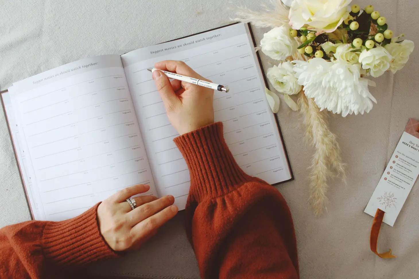 Inside Interactive Wedding Guest Book