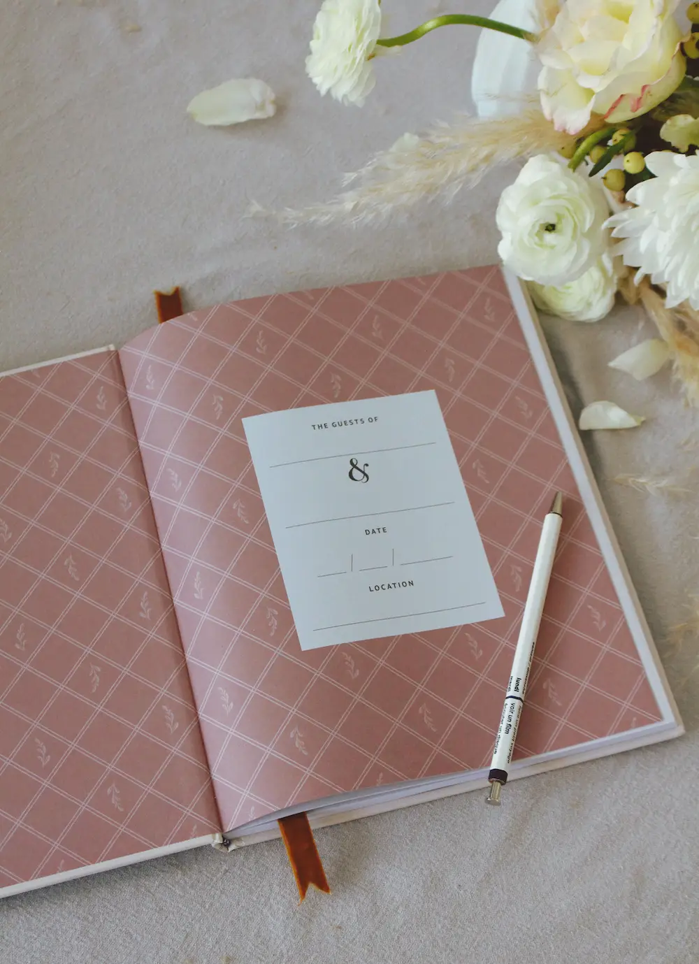 Interactive Hard Cover Wedding Guest Book