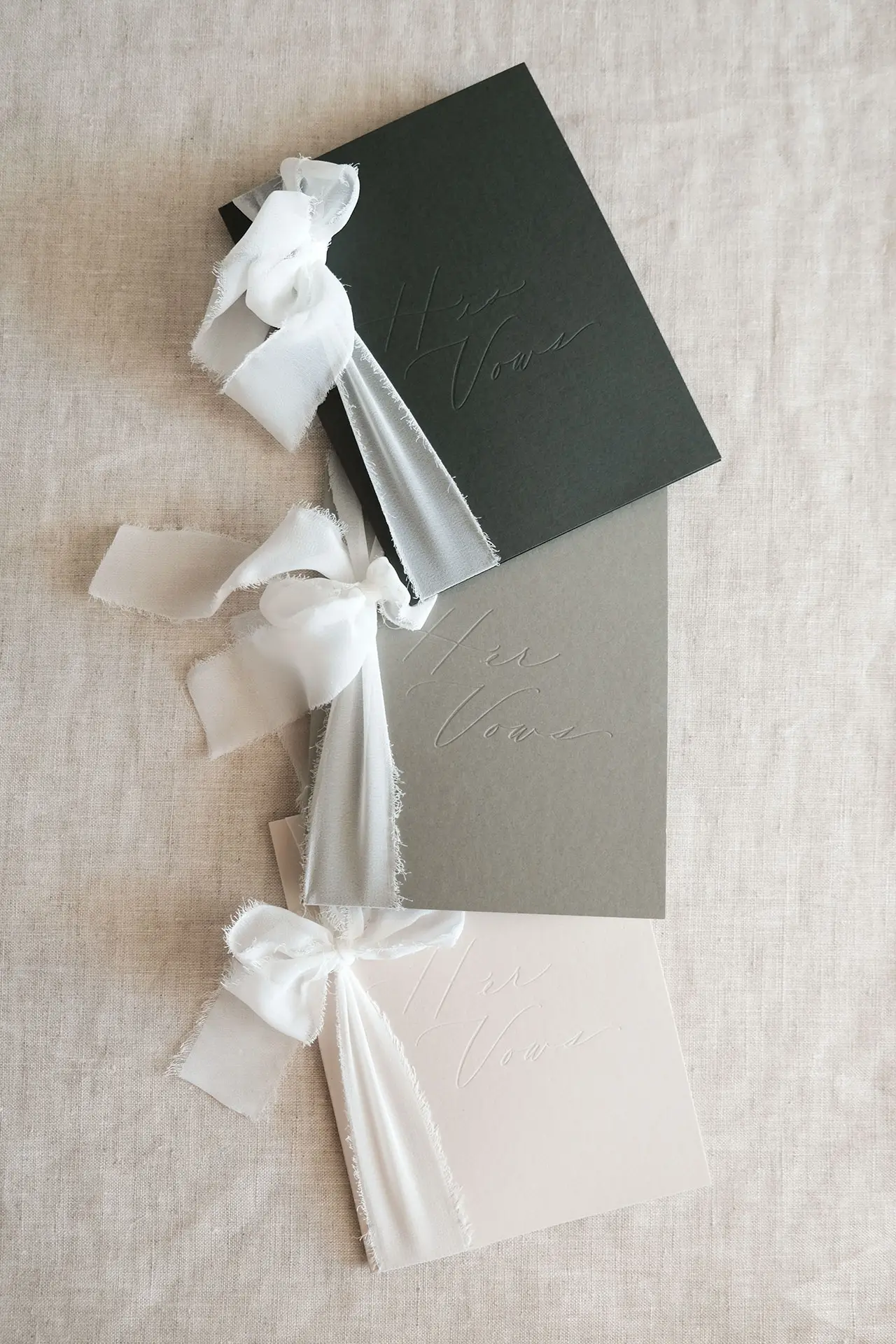 Vow Book Letterpress Options