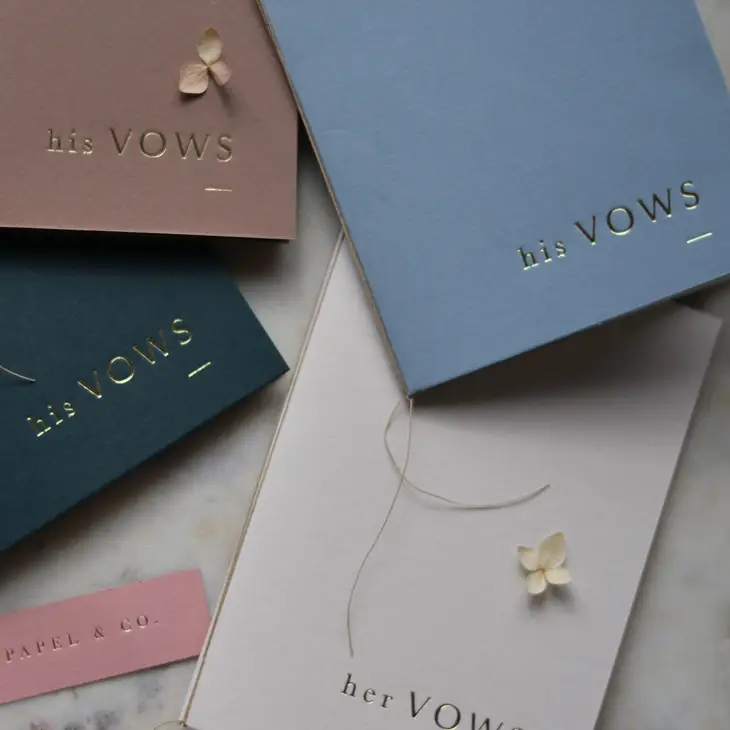 Vow Booklets His Hers