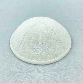 Off White Weave Kippot