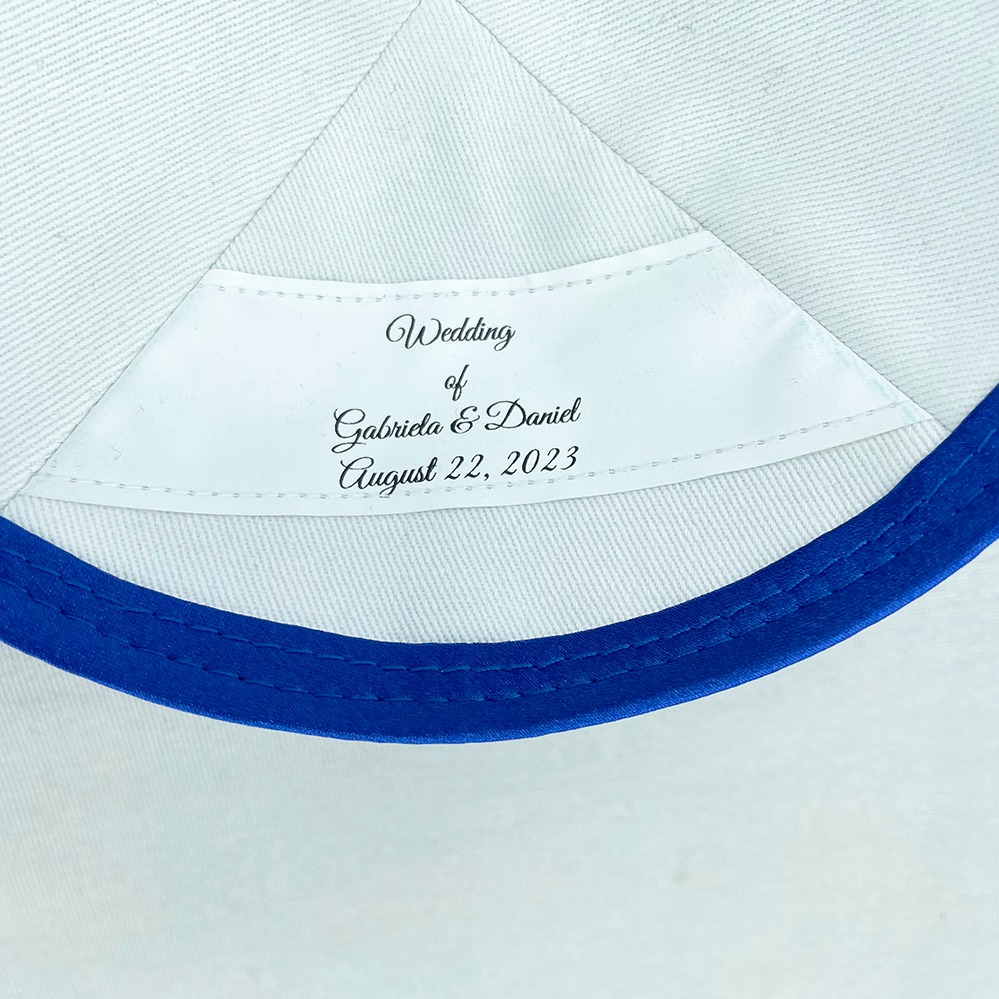 Royal Blue Satin Personalised Yarmulke