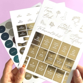 Wedding Sticker Pack by Blush and Gold